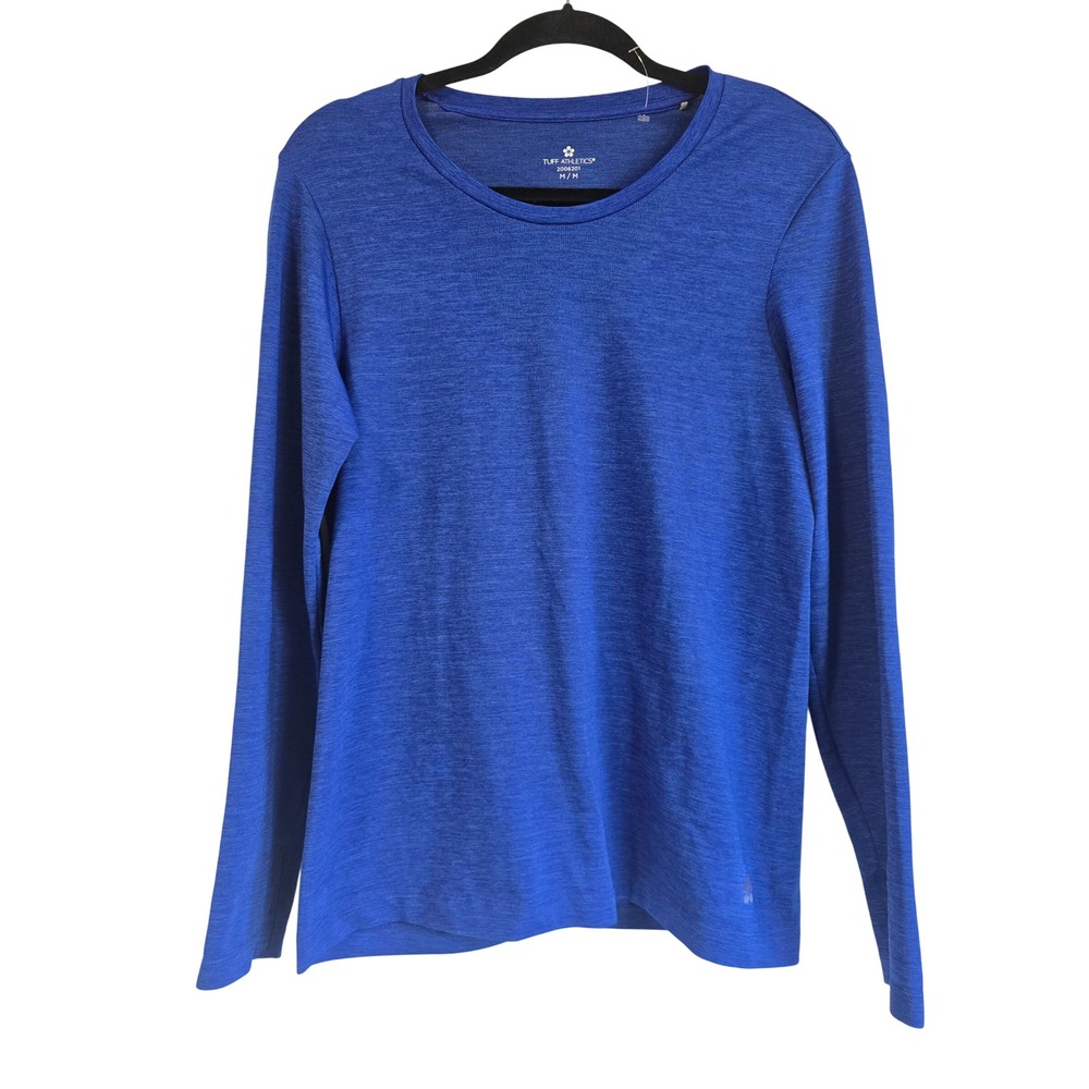 Tuff Athletics Womens Royal Blue Space Dye Long Sleeve Thumbhole Active Top M